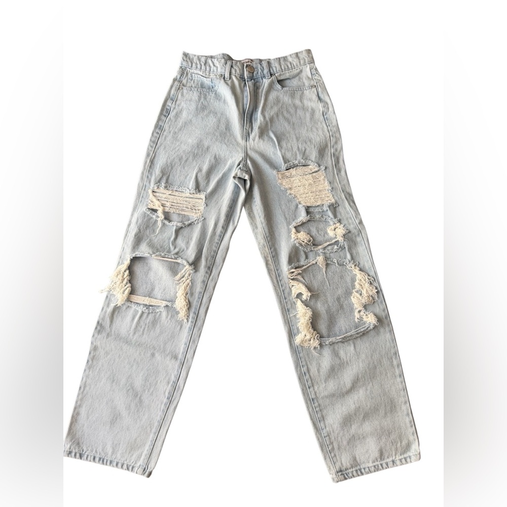 RSQ Light Gray Women's Straight Leg Jeans